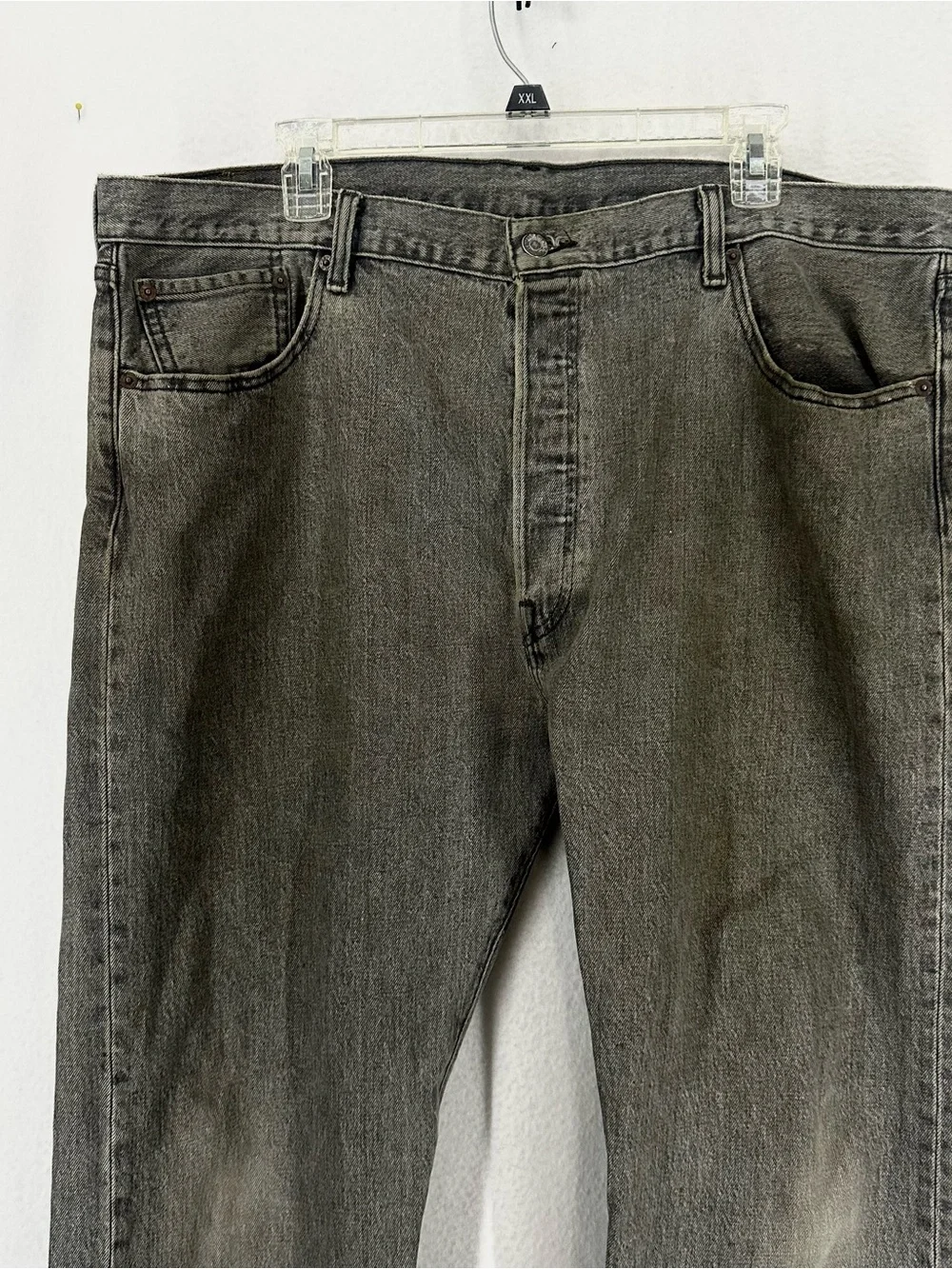 Levi’s 501 Original Fit Jeans Men’s 40x30 Gray Denim Button Fly Vintage